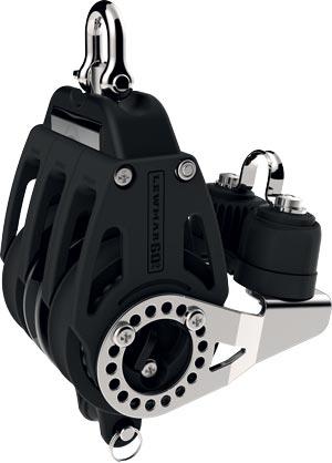Lewmar 60mm Triple w/ Becket & Cleat Ratchet Control Block