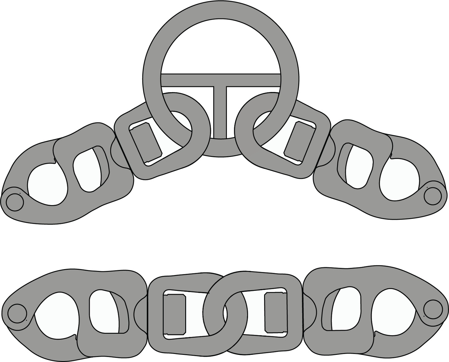 Tylaska T5 Shackle Std/Std Linked Bails