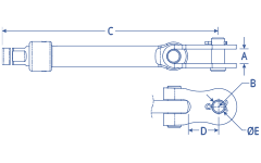 Ronstan T/B Body Assembly & L/Nut, Type 10, 1/4" Thread/Pin