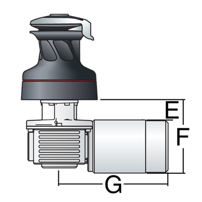 Harken #40 2 Speed Electric Self-Tailing Radial Winch - All Chrome