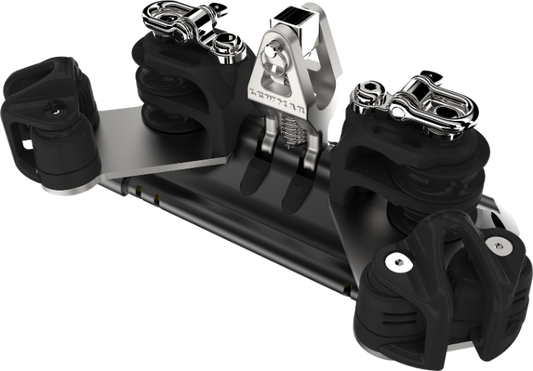 Lewmar Size 2 TB Car w/ Upstand & 2 Double CL Sheaves w/ Becket & Cam (5:1)