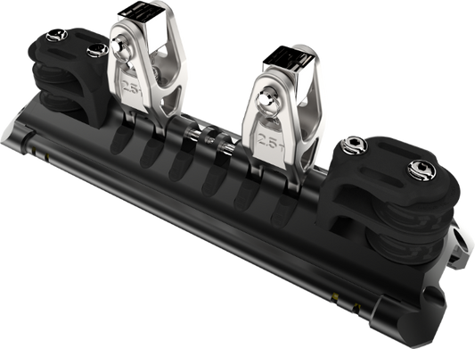 Lewmar TB Car Long 2 x Sz3 w/ Upstand & 2 Double CL Sheaves