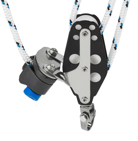 Schaefer Aluminum Fiddle Block with Swivel Shackle and Cam