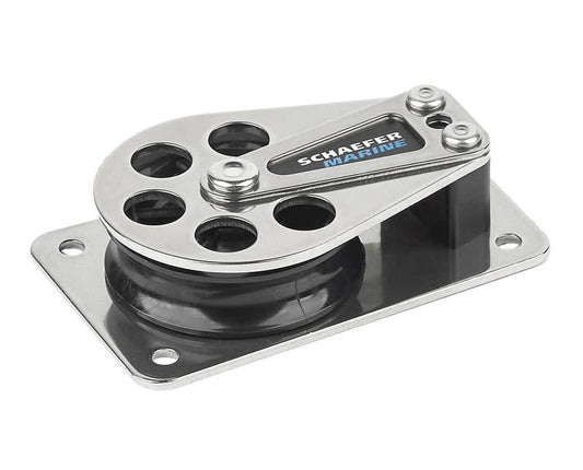 Schaefer Flat Base Cheek Block, Delrin (tm) Sheave