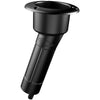 Mate Series Plastic 15 Rod  Cup Holder - Drain - Round Top - Black [P1015DB]