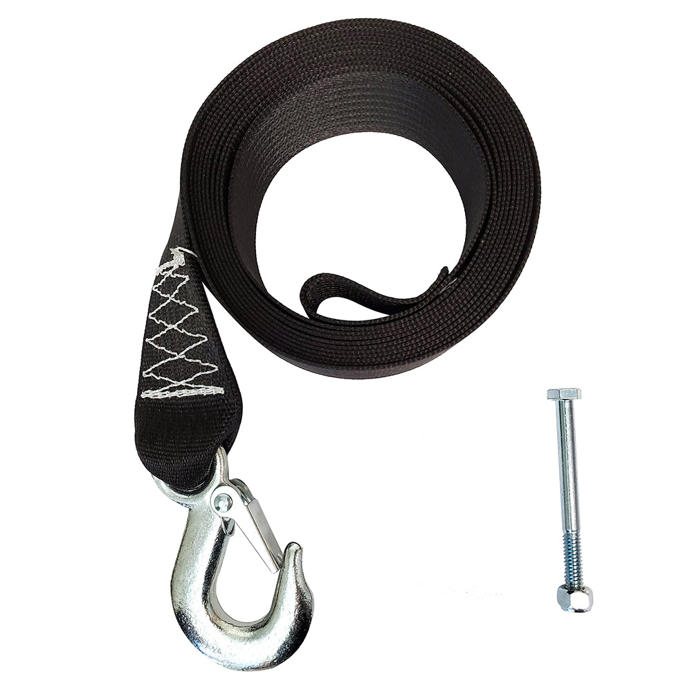 Fulton 2 x 20 Heavy Duty Winch Strap and Hook 4000 lbs Max Load