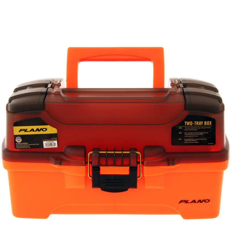 Plano 2Tray Tackle Box wDual Top Access Smoke Bright Orange PLAMT6221 -  Atlantic Rigging Supply