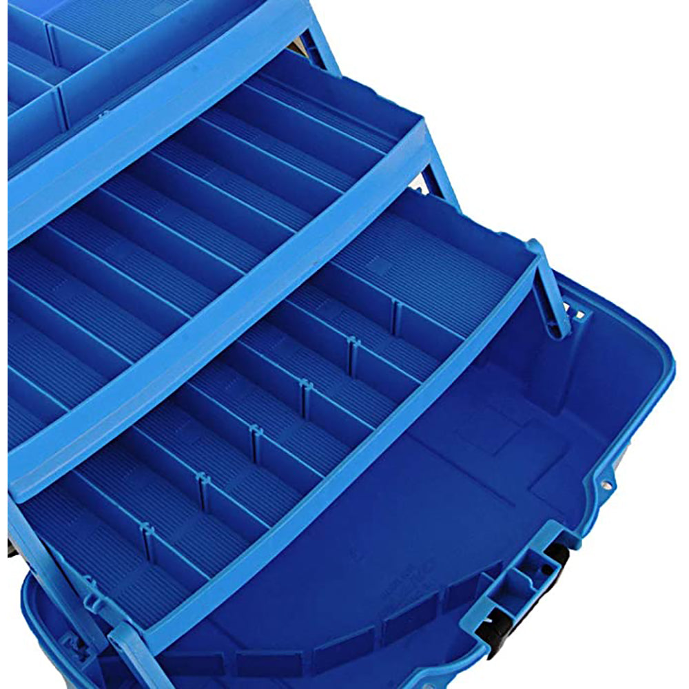 Plano 3Tray Tackle Box wDual Top Access Smoke Bright Blue