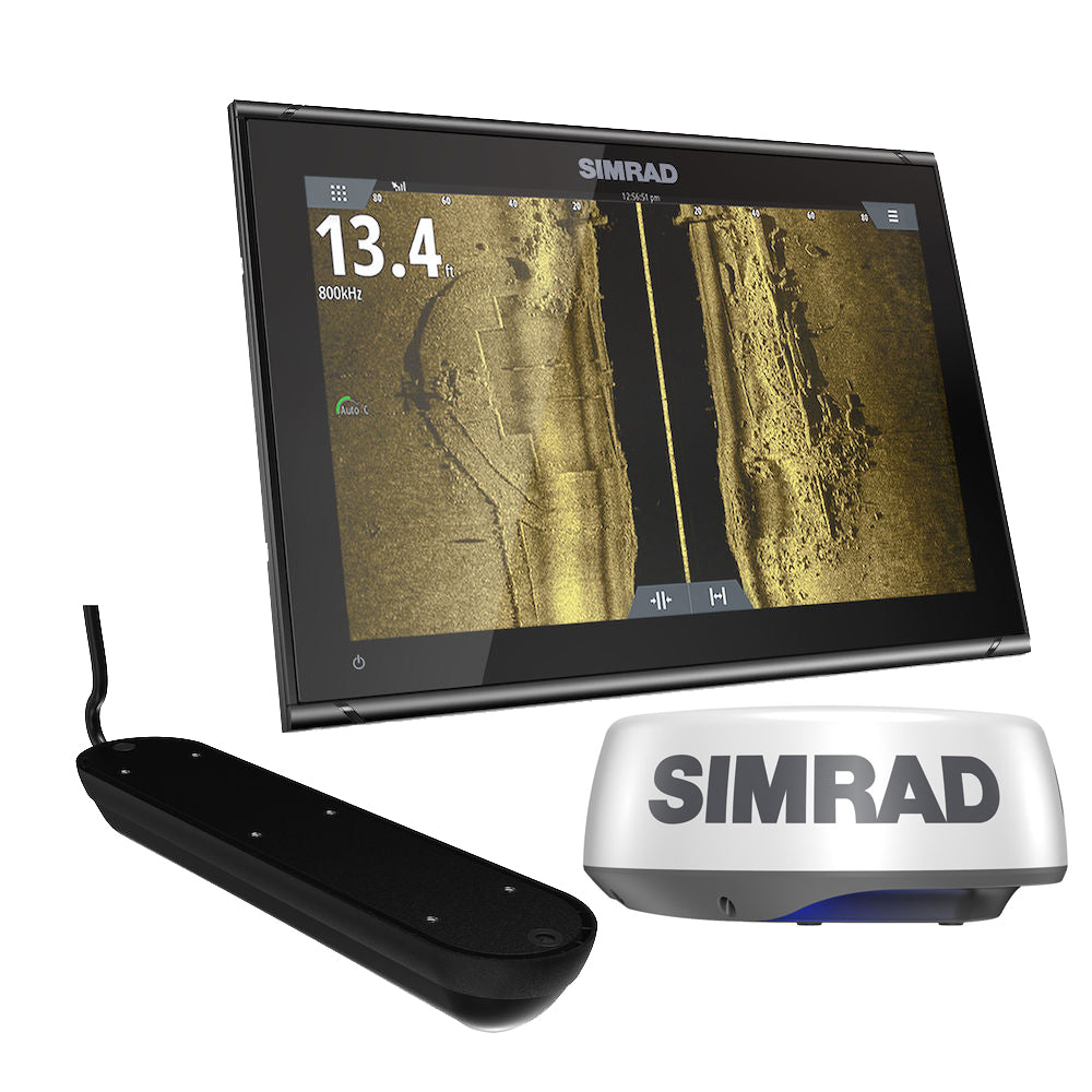 Simrad GO9 XSE HALO20 Active Imaging 3in1 Transom Mount Transducer CMAP Discover Chart 00015617002 - Atlantic Rigging Supply