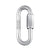 Peguet 9mm (3/8") Galvanized Steel Large Opening Maillon Rapide Quick Link