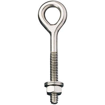 Ronstan 316SS 1/4" Eye Bolt, 1/4"-20 UNC Thread X 4" Shaft w/Nut & Washer