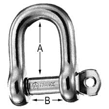 Wichard 15/32" Self-Locking D Shackle